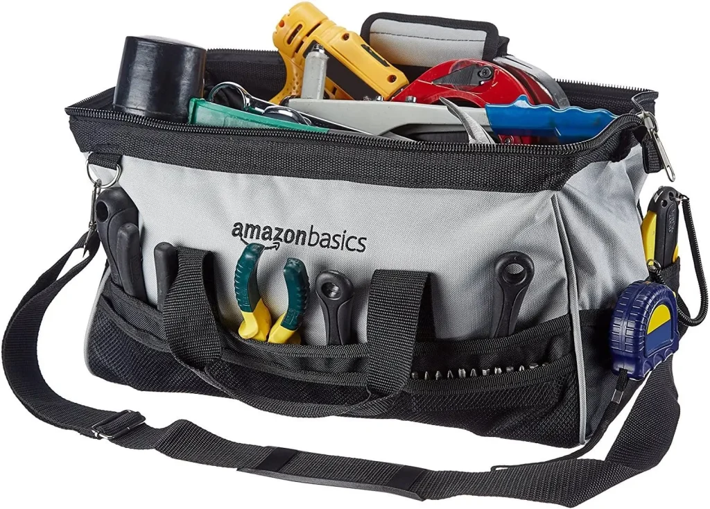 Amazon Basics Durable Wear-Resistant Base, Tool Large Standard Bag with Strap