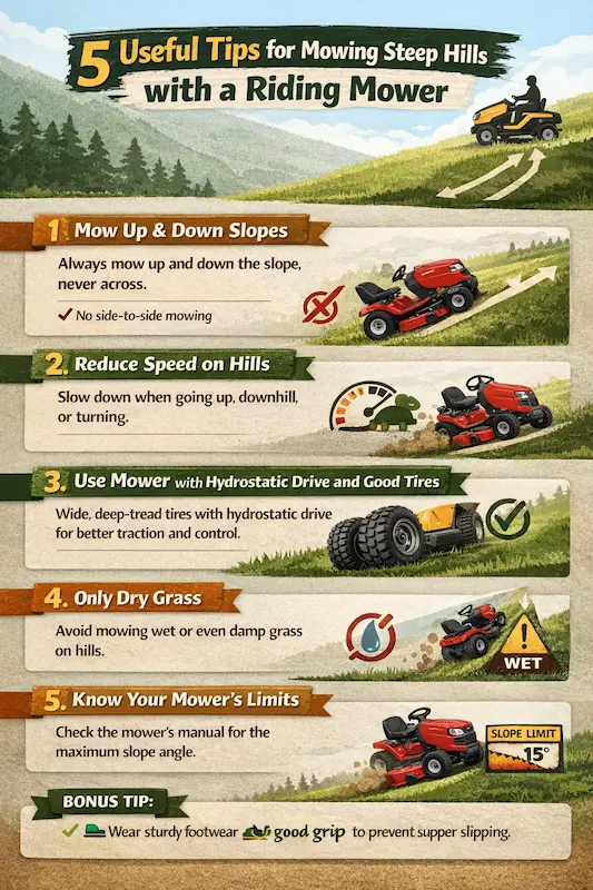 5 tips for safe hillside mowing